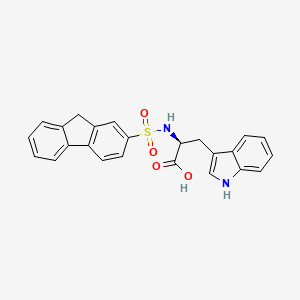 molecular formula C24H20N2O4S B14576105 N-(9H-Fluorene-2-sulfonyl)-L-tryptophan CAS No. 61447-77-6