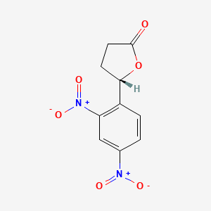molecular formula C10H8N2O6 B14576120 (5S)-5-(2,4-Dinitrophenyl)oxolan-2-one CAS No. 61520-97-6
