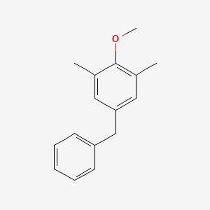 molecular formula C16H18O B14576139 5-Benzyl-2-methoxy-1,3-dimethylbenzene CAS No. 61259-78-7