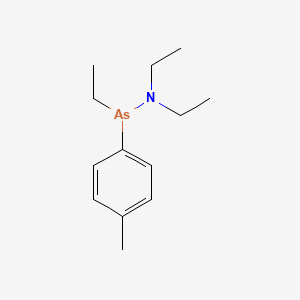 molecular formula C13H22AsN B14576154 Arsinous amide, As-(4-methylphenyl)-As,N,N-triethyl- CAS No. 61131-20-2