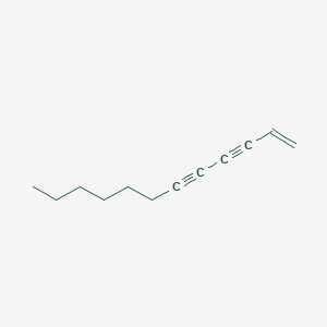 molecular formula C12H16 B14576155 Dodec-1-ene-3,5-diyne CAS No. 61121-36-6