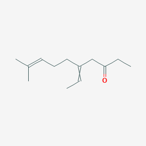 molecular formula C13H22O B14576192 5-Ethylidene-9-methyldec-8-EN-3-one CAS No. 61692-36-2