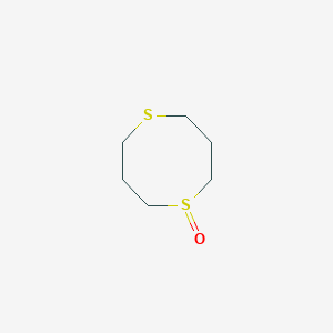 molecular formula C6H12OS2 B14576210 1,5-Dithiocane, 1-oxide CAS No. 61358-15-4