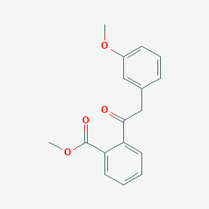molecular formula C17H16O4 B14576232 Methyl 2-[(3-methoxyphenyl)acetyl]benzoate CAS No. 61653-03-0