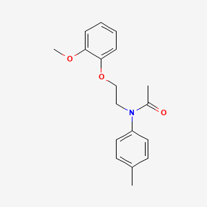 molecular formula C18H21NO3 B14576264 Acetamide, N-[2-(2-methoxyphenoxy)ethyl]-N-(4-methylphenyl)- CAS No. 61293-90-1