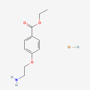 molecular formula C11H16BrNO3 B14576325 Ethyl 4-(2-aminoethoxy)benzoate;hydrobromide CAS No. 61508-41-6
