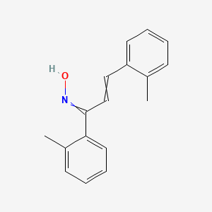 molecular formula C17H17NO B14576339 N-[1,3-Bis(2-methylphenyl)prop-2-en-1-ylidene]hydroxylamine CAS No. 61572-46-1
