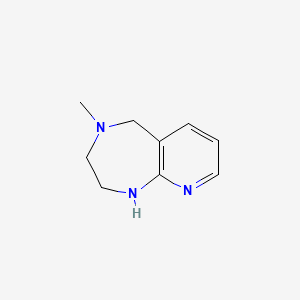molecular formula C9H13N3 B1457638 4-methyl-1H,2H,3H,4H,5H-pyrido[2,3-e][1,4]diazepine CAS No. 1184637-59-9