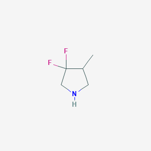 molecular formula C5H9F2N B1457648 3,3-Difluoro-4-methylpyrrolidine CAS No. 1554367-59-7