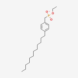 molecular formula C21H36O3P- B14576501 Ethyl [(4-dodecylphenyl)methyl]phosphonate CAS No. 61470-38-0