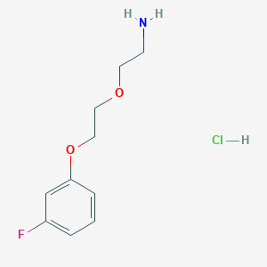 molecular formula C10H15ClFNO2 B1457652 2-(2-(3-Fluorophenoxy)ethoxy)ethan-1-amine hydrochloride CAS No. 1864056-42-7