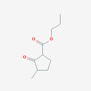 molecular formula C10H16O3 B14576539 Propyl 3-methyl-2-oxocyclopentane-1-carboxylate CAS No. 61494-03-9