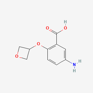 molecular formula C10H11NO4 B1457654 5-Amino-2-(oxetan-3-yloxy)benzoic acid CAS No. 1602850-97-4