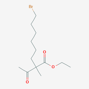 molecular formula C13H23BrO3 B14576551 Ethyl 2-acetyl-8-bromo-2-methyloctanoate CAS No. 61285-16-3