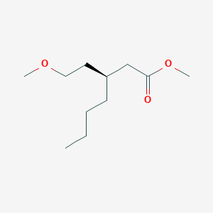 molecular formula C11H22O3 B14576559 Heptanoic acid, 3-(2-methoxyethyl)-, methyl ester, (S)- CAS No. 61198-56-9