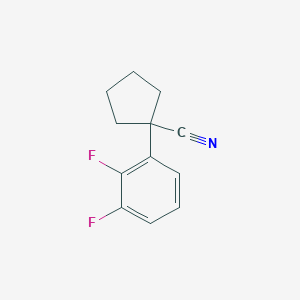molecular formula C12H11F2N B1457658 1-(2,3-Difluorophenyl)cyclopentane-1-carbonitrile CAS No. 1260677-70-0