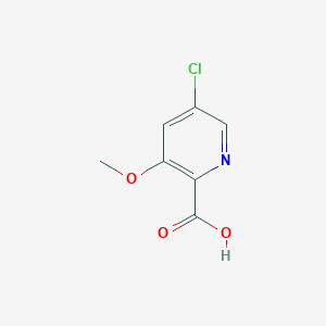 molecular formula C7H6ClNO3 B1457660 5-Chloro-3-methoxy-pyridine-2-carboxylic acid CAS No. 1256789-21-5