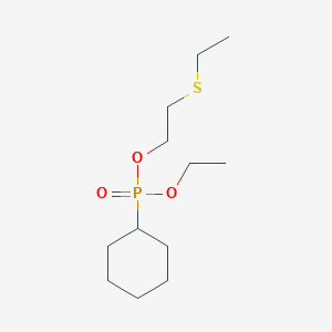 molecular formula C12H25O3PS B14576633 Ethyl 2-(ethylsulfanyl)ethyl cyclohexylphosphonate CAS No. 61499-93-2