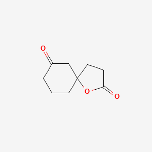 molecular formula C9H12O3 B14576637 1-Oxaspiro[4.5]decane-2,7-dione CAS No. 61589-84-2