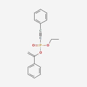 molecular formula C18H17O3P B14576648 Ethyl 1-phenylethenyl (phenylethynyl)phosphonate CAS No. 61183-54-8