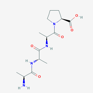 molecular formula C14H24N4O5 B14576652 L-Proline, 1-[N-(N-L-alanyl-L-alanyl)-L-alanyl]- CAS No. 61430-07-7