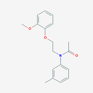 molecular formula C18H21NO3 B14576656 Acetamide, N-[2-(2-methoxyphenoxy)ethyl]-N-(3-methylphenyl)- CAS No. 61293-89-8