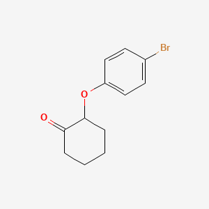 molecular formula C12H13BrO2 B14576659 2-(4-Bromophenoxy)cyclohexan-1-one CAS No. 61645-95-2
