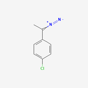 molecular formula C8H7ClN2 B14576660 1-Chloro-4-(1-diazoethyl)benzene CAS No. 61185-76-0