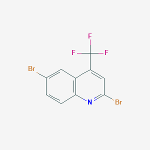 molecular formula C10H4Br2F3N B1457668 2,6-Dibromo-4-(trifluoromethyl)quinoline CAS No. 1538127-91-1