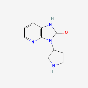 molecular formula C10H12N4O B1457671 3-(pyrrolidin-3-yl)-1,3-dihydro-2H-imidazo[4,5-b]pyridin-2-one CAS No. 1509093-89-3