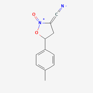 molecular formula C11H10N2O2 B14576785 3-Isoxazolecarbonitrile, 4,5-dihydro-5-(4-methylphenyl)-, 2-oxide CAS No. 61207-11-2