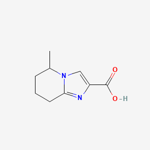 molecular formula C9H12N2O2 B1457679 5-甲基-5H,6H,7H,8H-咪唑[1,2-a]吡啶-2-羧酸 CAS No. 1512040-56-0