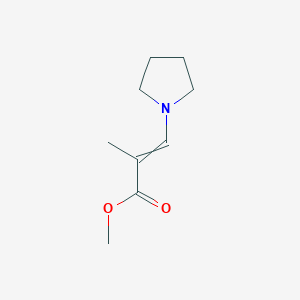 molecular formula C9H15NO2 B14576792 Methyl 2-methyl-3-(pyrrolidin-1-yl)prop-2-enoate CAS No. 61441-87-0