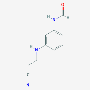 molecular formula C10H11N3O B14576817 N-{3-[(2-Cyanoethyl)amino]phenyl}formamide CAS No. 61679-32-1