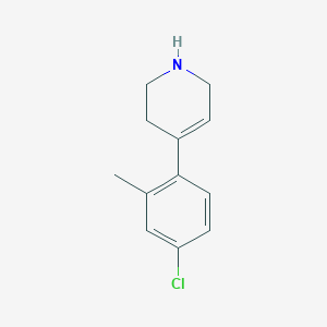 molecular formula C12H14ClN B1457684 4-(4-Chloro-2-methylphenyl)-1,2,3,6-tetrahydropyridine CAS No. 187835-15-0