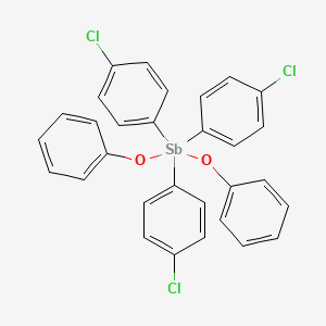 molecular formula C30H22Cl3O2Sb B14576843 Tris(4-chlorophenyl)(diphenoxy)-lambda~5~-stibane CAS No. 61184-18-7