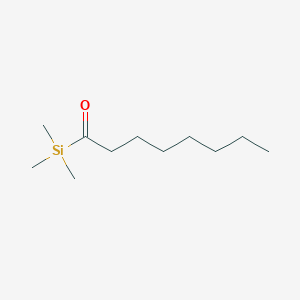 molecular formula C11H24OSi B14576869 Silane, trimethyl(1-oxooctyl)- CAS No. 61157-32-2
