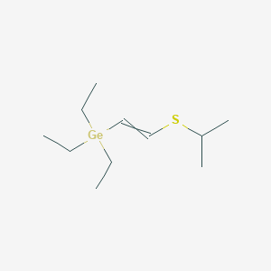 molecular formula C11H24GeS B14576876 Triethyl{2-[(propan-2-yl)sulfanyl]ethenyl}germane CAS No. 61264-55-9