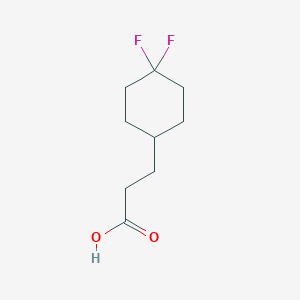 molecular formula C9H14F2O2 B1457689 3-(4,4-Difluorocyclohexyl)propionic acid CAS No. 1393105-30-0