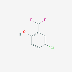 molecular formula C7H5ClF2O B1457693 4-氯-2-(二氟甲基)苯酚 CAS No. 1261647-92-0