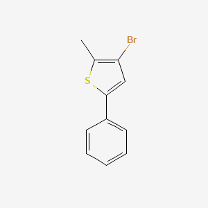 molecular formula C11H9BrS B14576932 3-Bromo-2-methyl-5-phenylthiophene CAS No. 61285-25-4
