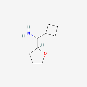 molecular formula C9H17NO B1457694 环丁基（氧杂环丁烷-2-基）甲胺 CAS No. 1600767-39-2