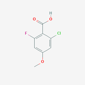 molecular formula C8H6ClFO3 B1457696 2-Chloro-6-fluoro-4-methoxybenzoic acid CAS No. 1785280-62-7