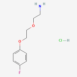 molecular formula C10H15ClFNO2 B1457702 2-(2-(4-Fluorophenoxy)ethoxy)ethan-1-amine hydrochloride CAS No. 1864056-11-0