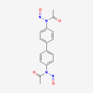 molecular formula C16H14N4O4 B14577023 N,N'-([1,1'-Biphenyl]-4,4'-diyl)bis(N-nitrosoacetamide) CAS No. 61444-52-8