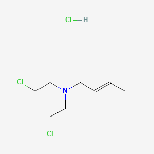 molecular formula C9H18Cl3N B14577036 N,N-bis(2-chloroethyl)-3-methylbut-2-en-1-amine;hydrochloride CAS No. 61311-68-0