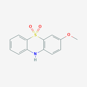 molecular formula C13H11NO3S B14577042 3-methoxy-10H-phenothiazine 5,5-dioxide CAS No. 61174-82-1