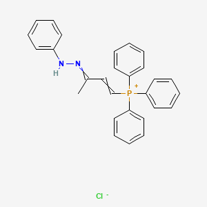 molecular formula C28H26ClN2P B14577080 Triphenyl[3-(2-phenylhydrazinylidene)but-1-en-1-yl]phosphanium chloride CAS No. 61355-49-5