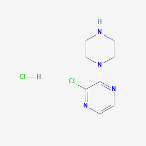 molecular formula C8H12Cl2N4 B1457709 2-Chloro-3-(piperazin-1-yl)pyrazine hydrochloride CAS No. 66522-30-3