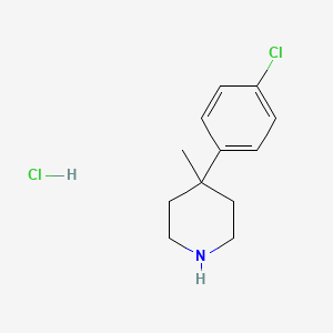 molecular formula C12H17Cl2N B1457711 4-(4-Chlorophenyl)-4-methylpiperidine hydrochloride CAS No. 324002-54-2